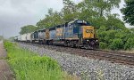 CSX 4411 has finished at LyonDellBasell and now heads west.